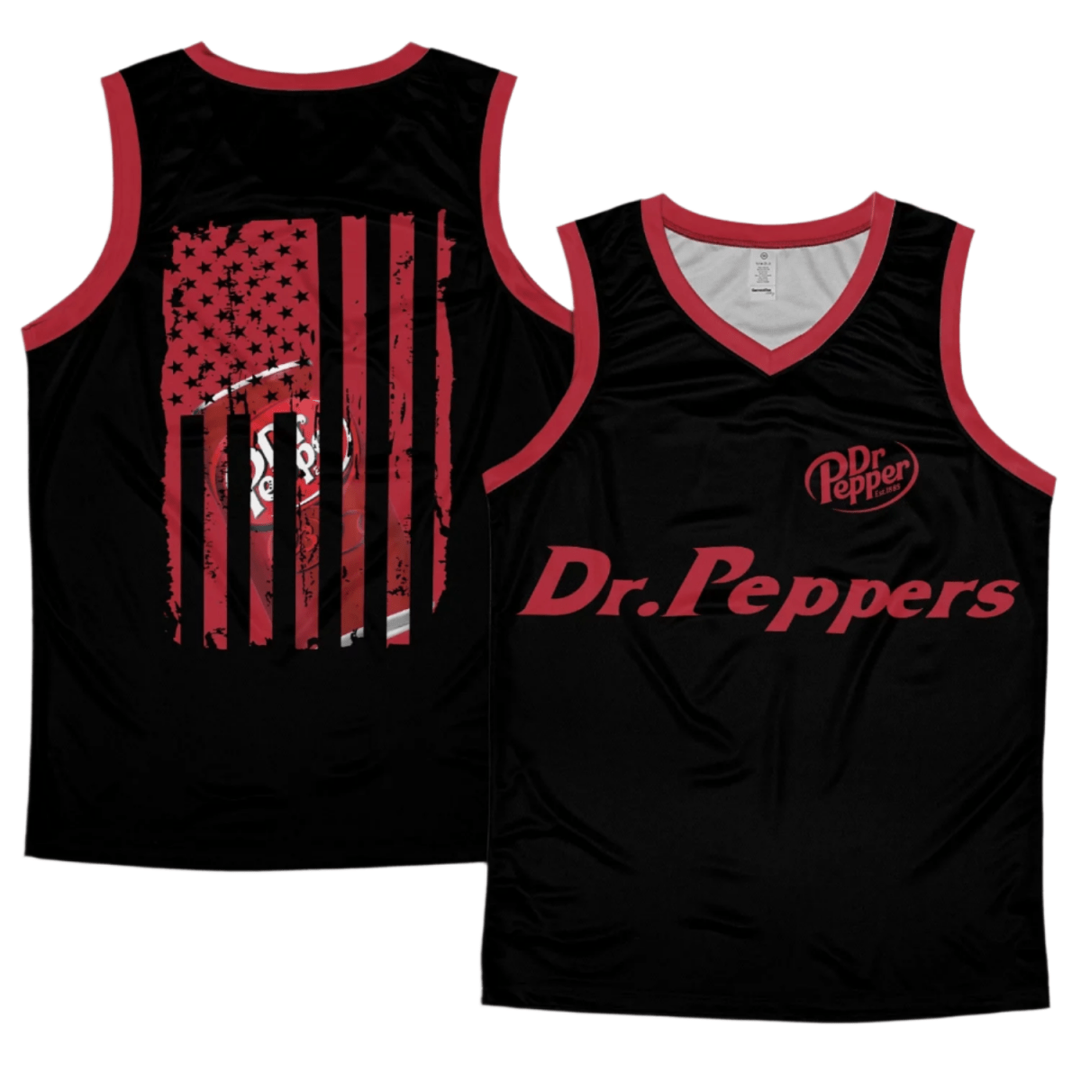 Dr Pepper Vintage USA Flag Men's Tank Top - Flexiquor.com