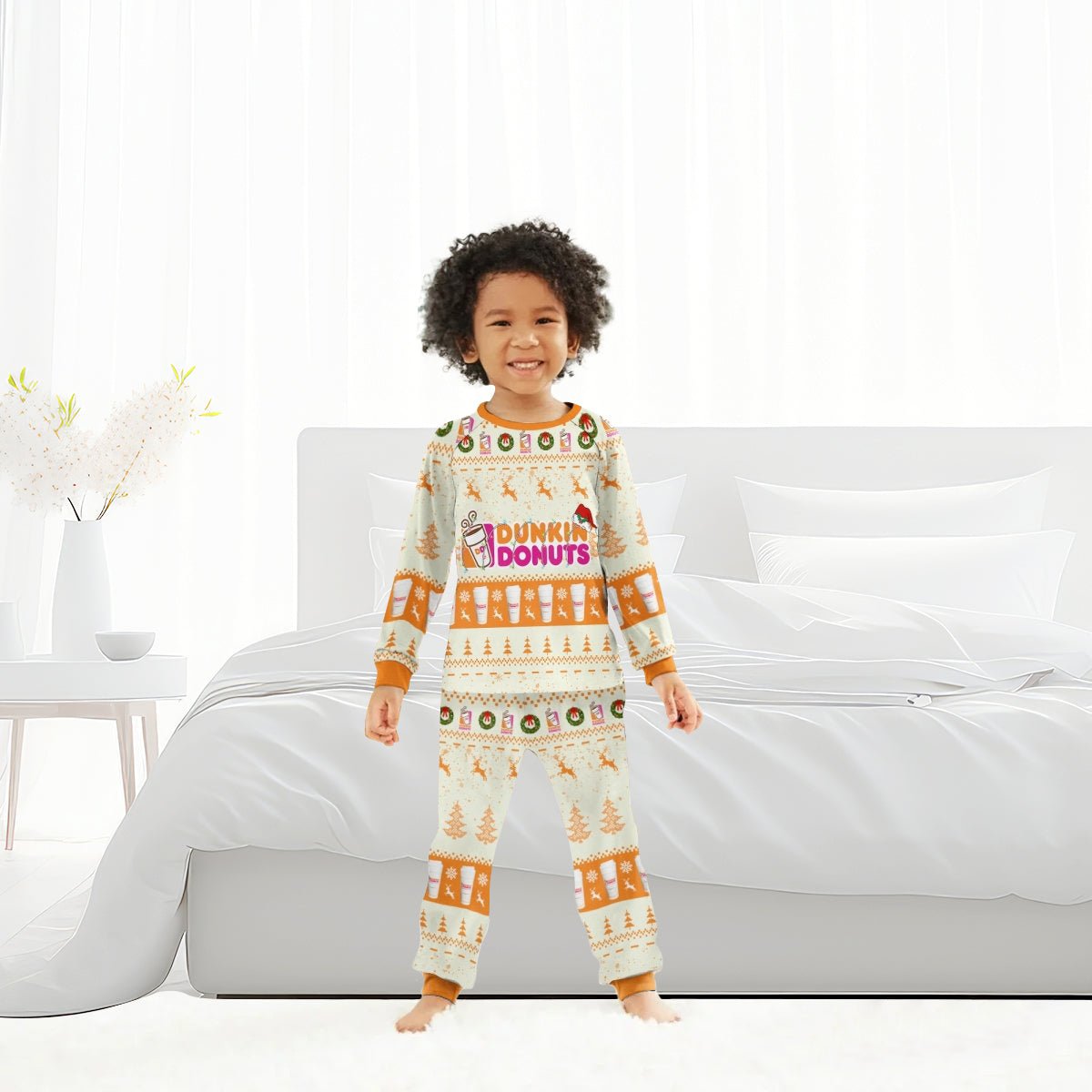 Dunkin Donuts Christmas Reindeer Family Pajamas Set - Flexiquor.com