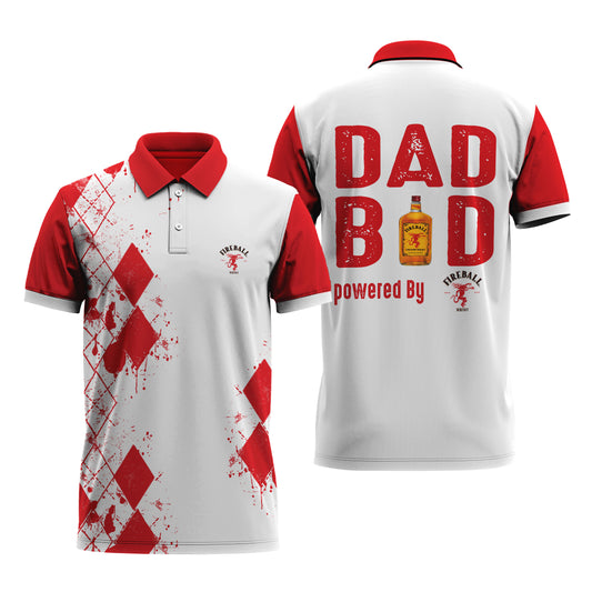 Fireball Diamond Dad Polo Shirt
