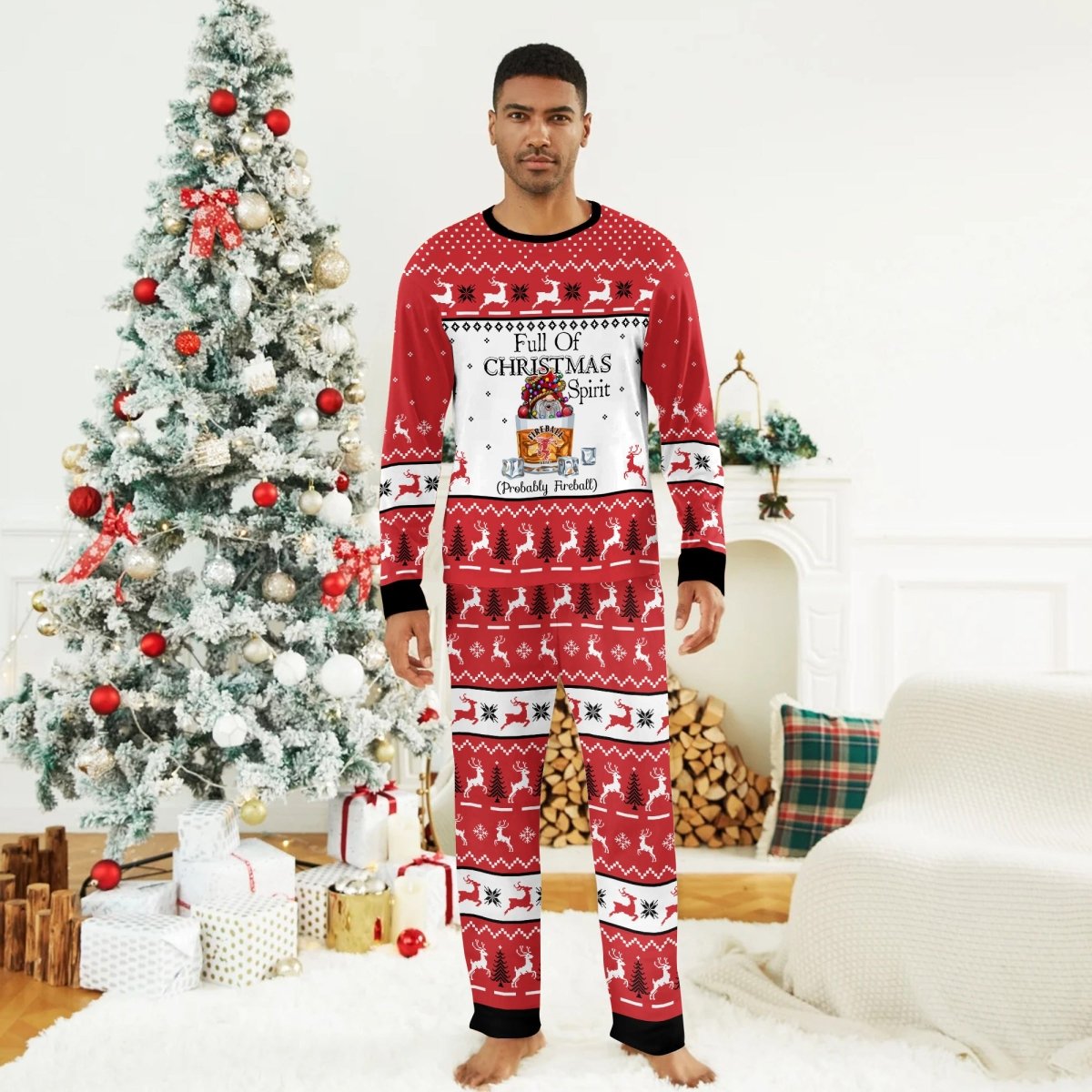 Fireball Full Of Christmas Spirit Family Pajamas Set - Flexiquor.com