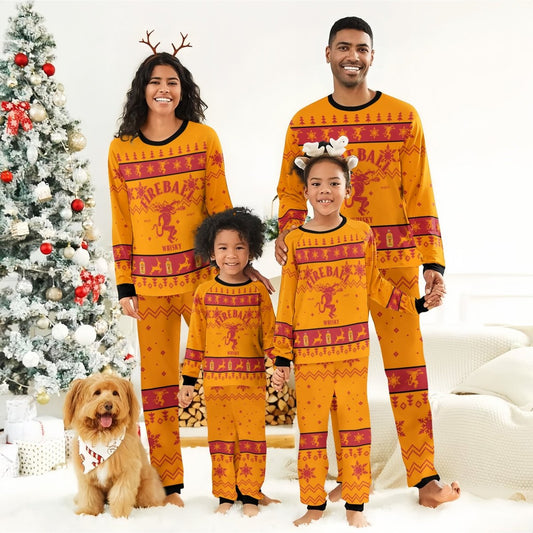 Fireball Whisky Christmas Family Pajamas Set - Flexiquor.com