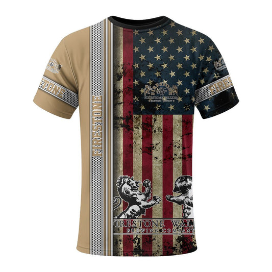 Firestone Stainless Steel American Flag T-Shirt - Flexiquor.com