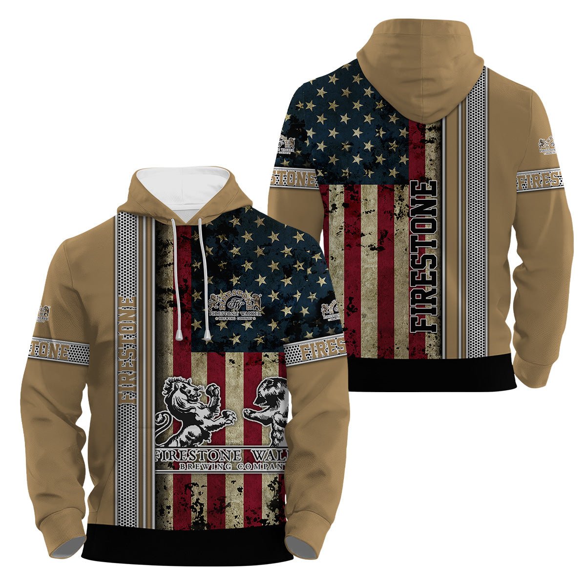 Firestone Walker Stainless Steel American Flag Hoodie & Zip Hoodie - Flexiquor.com