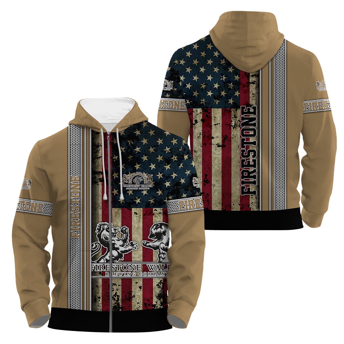 Firestone Walker Stainless Steel American Flag Hoodie & Zip Hoodie - Flexiquor.com