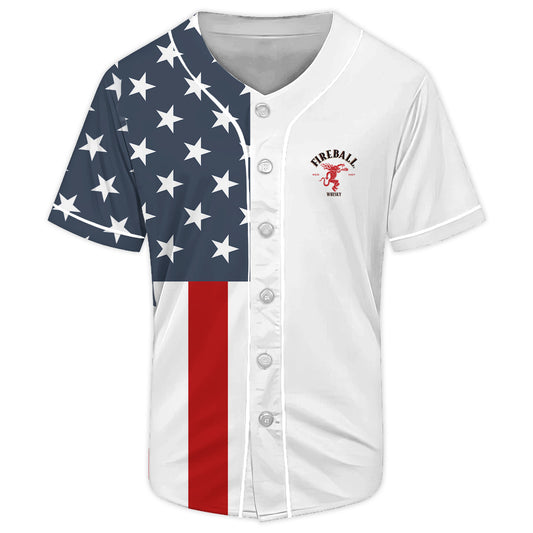Fireball Donald Trump Independence Day Baseball Jersey