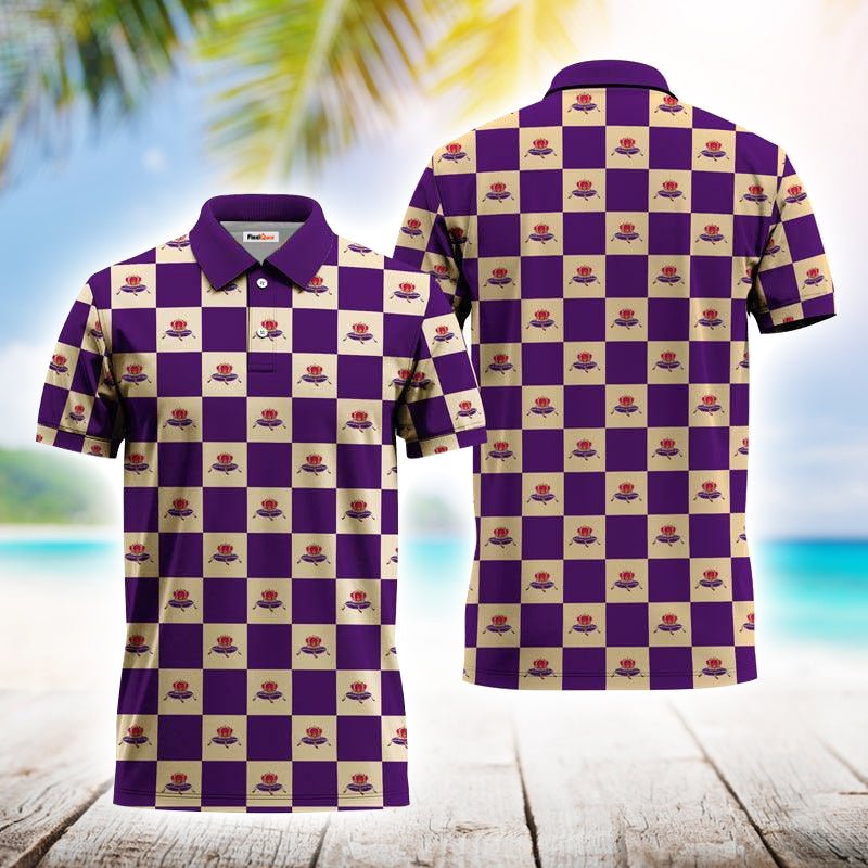 Gingham Crown Royal Polo Shirt - Flexiquor.com