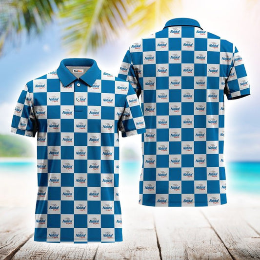 Gingham Natural Light Polo Shirt - Flexiquor.com