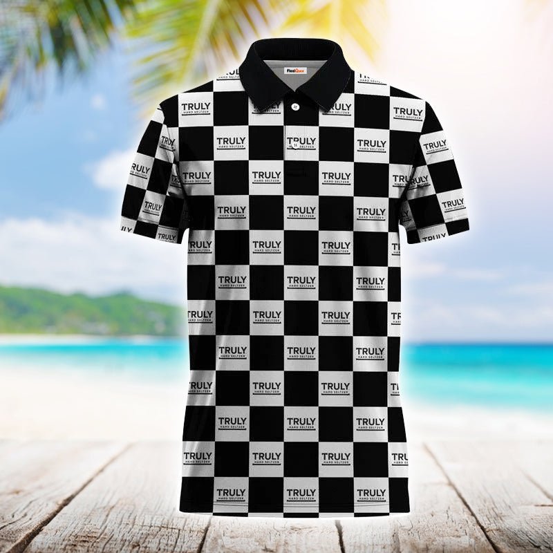 Gingham Truly Hard Seltzer Polo Shirt - Flexiquor.com