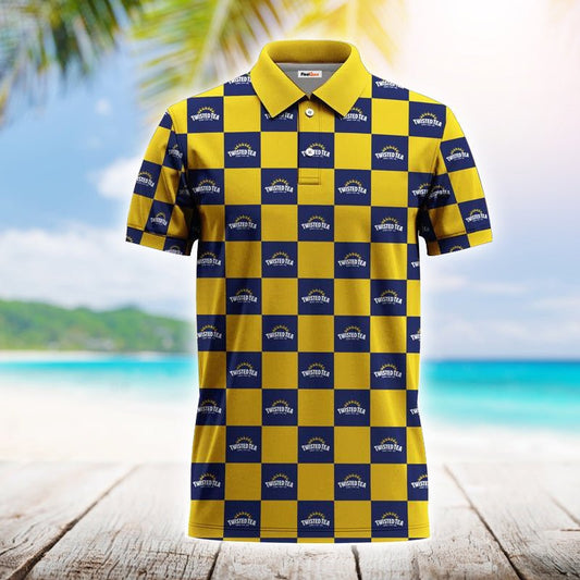 Gingham Twisted Tea Polo Shirt - Flexiquor.com