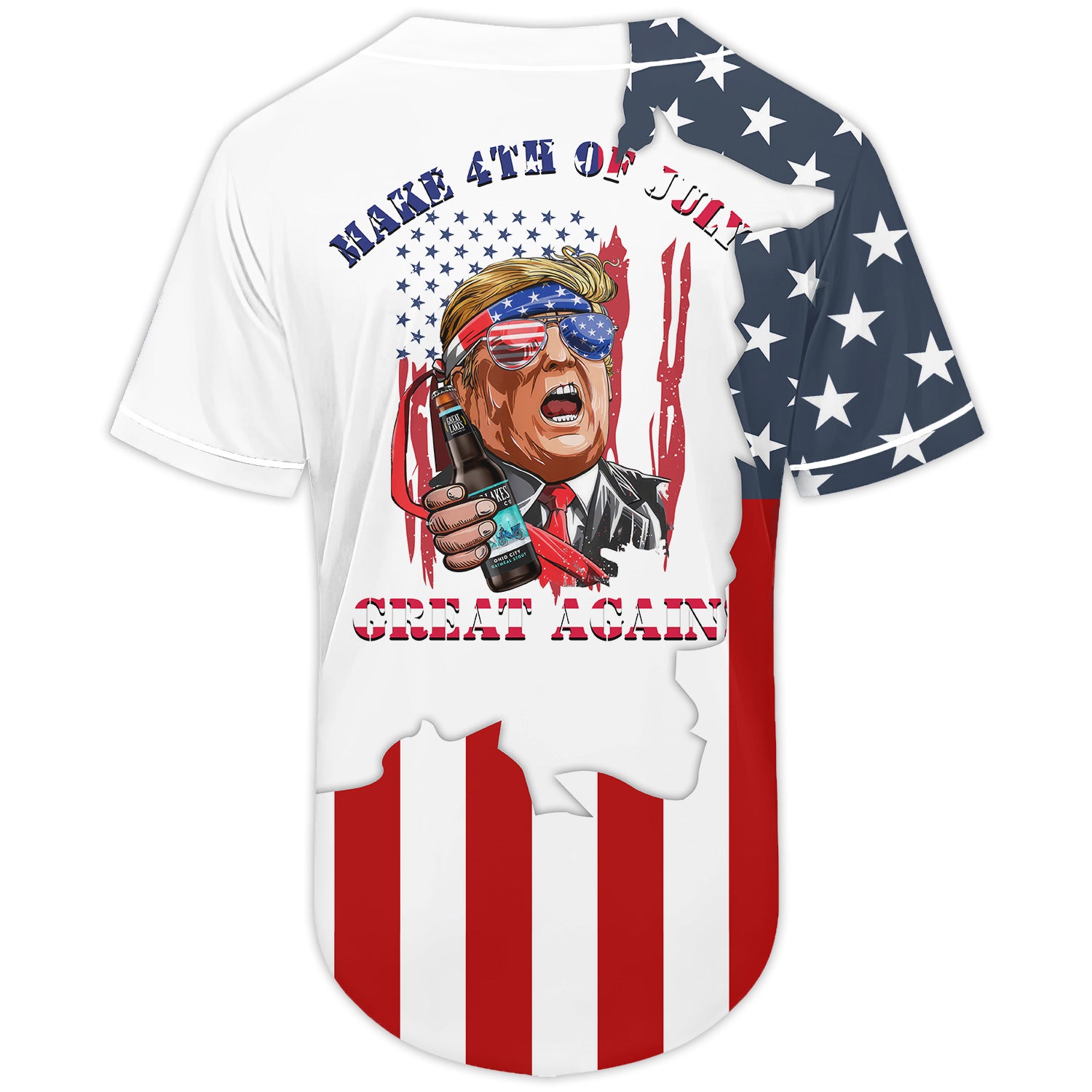 Great Lakes Donald Trump Independence Day Baseball Jersey