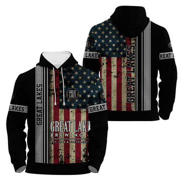Great Lakes Stainless Steel American Flag Hoodie & Zip Hoodie - Flexiquor.com