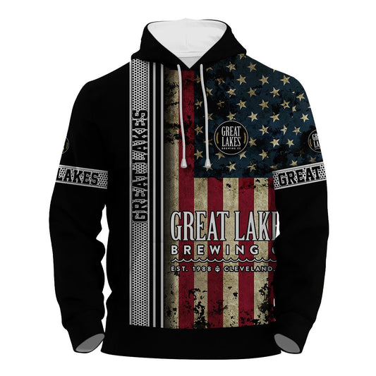 Great Lakes Stainless Steel American Flag Hoodie & Zip Hoodie - Flexiquor.com