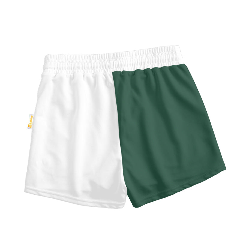 Green White Jameson Women's Casual Shorts