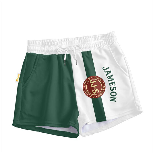 Green White Jameson Women's Casual Shorts - Flexiquor.com