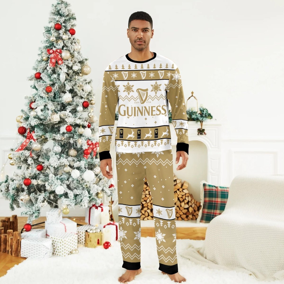 Guinness Christmas Holiday Family Pajamas Set - Flexiquor.com