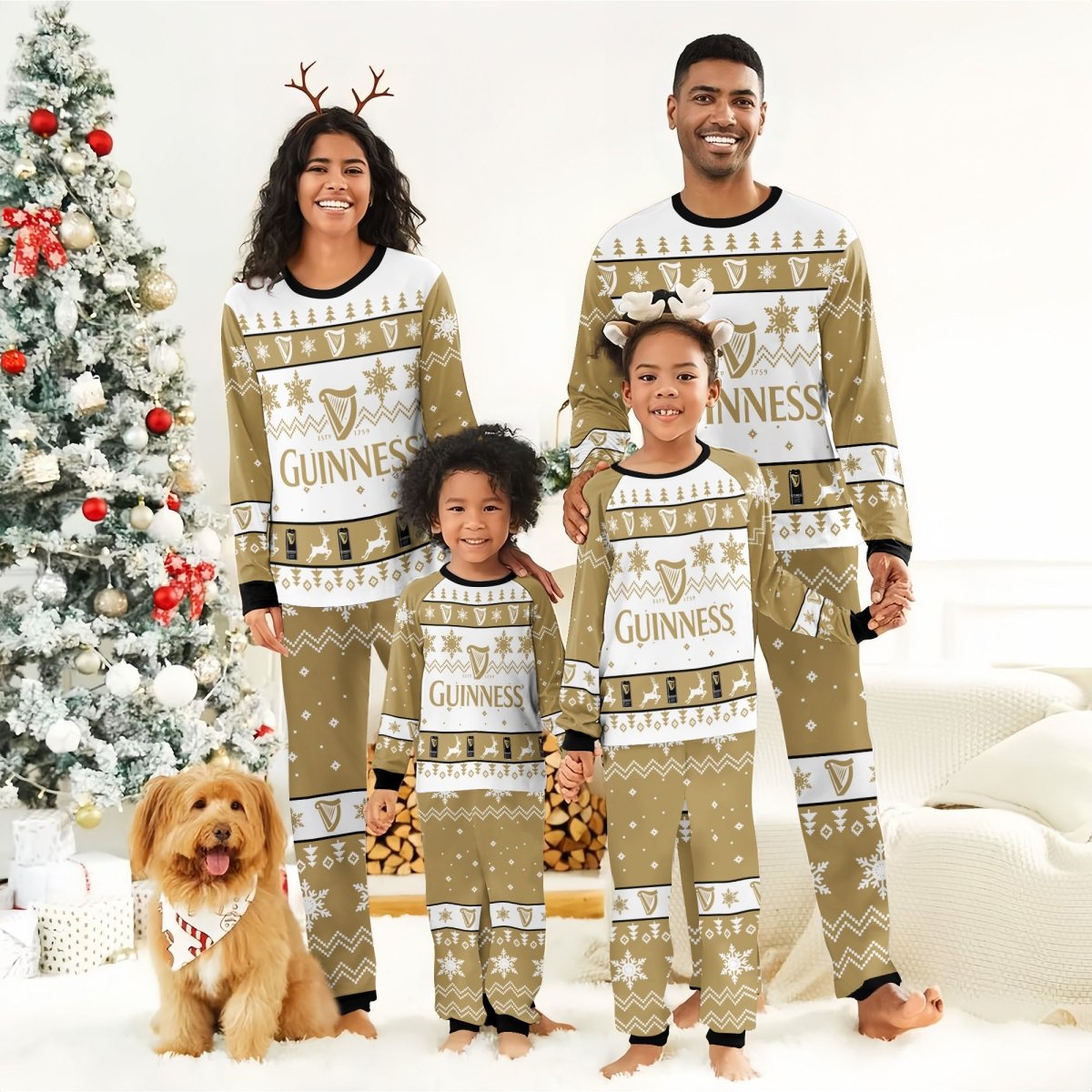 Guinness Christmas Holiday Family Pajamas Set - Flexiquor.com