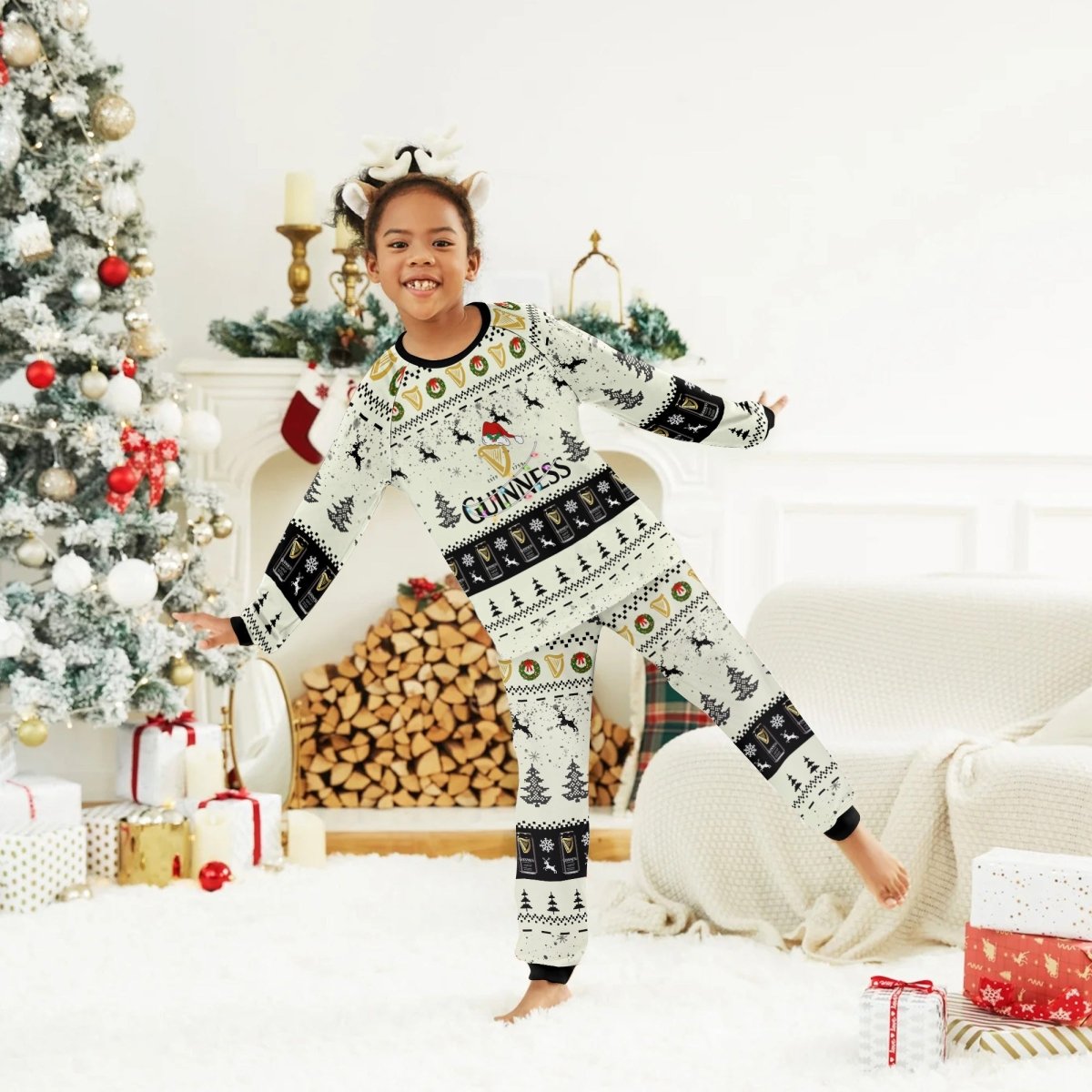 Guinness Christmas Reindeer Family Pajamas Set - Flexiquor.com