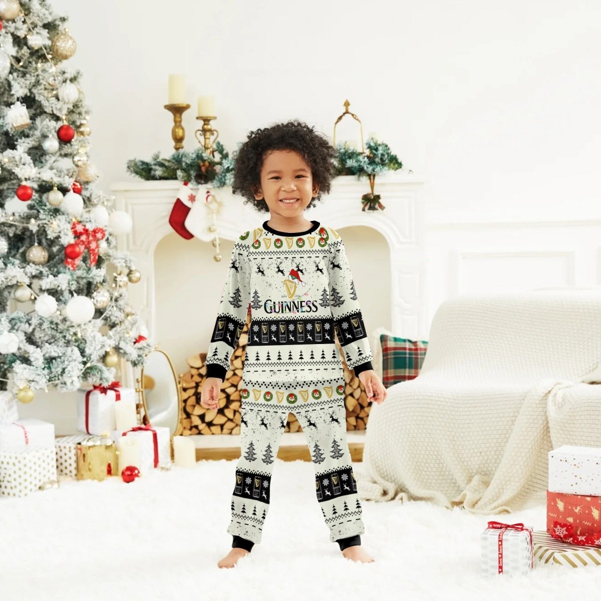 Guinness Christmas Reindeer Family Pajamas Set - Flexiquor.com