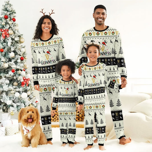 Guinness Christmas Reindeer Family Pajamas Set - Flexiquor.com