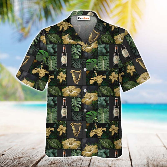 Guinness Flower Hawaiian Shirt - Flexiquor.com
