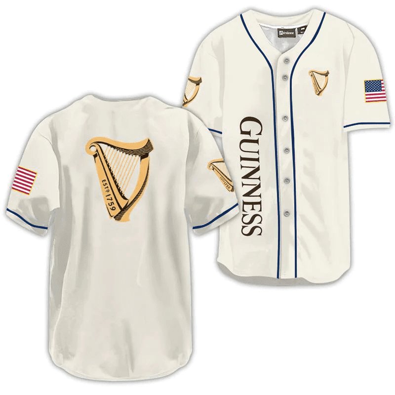 Guinness USA Flag Baseball Jersey - Flexiquor.com