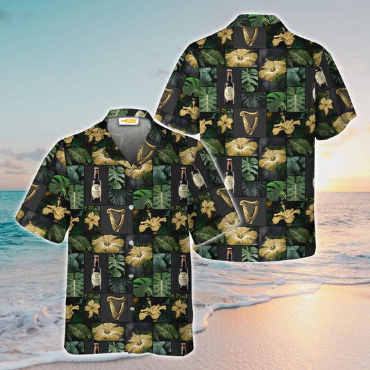 Guinness Flower Hawaiian Shirt