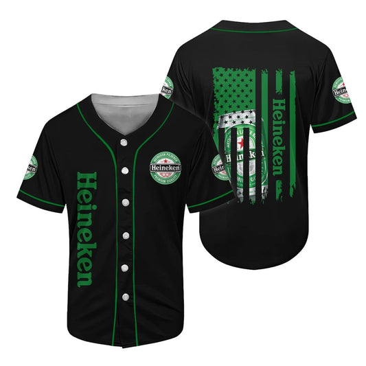 Heineken American Flag Baseball Jersey - Flexiquor.com