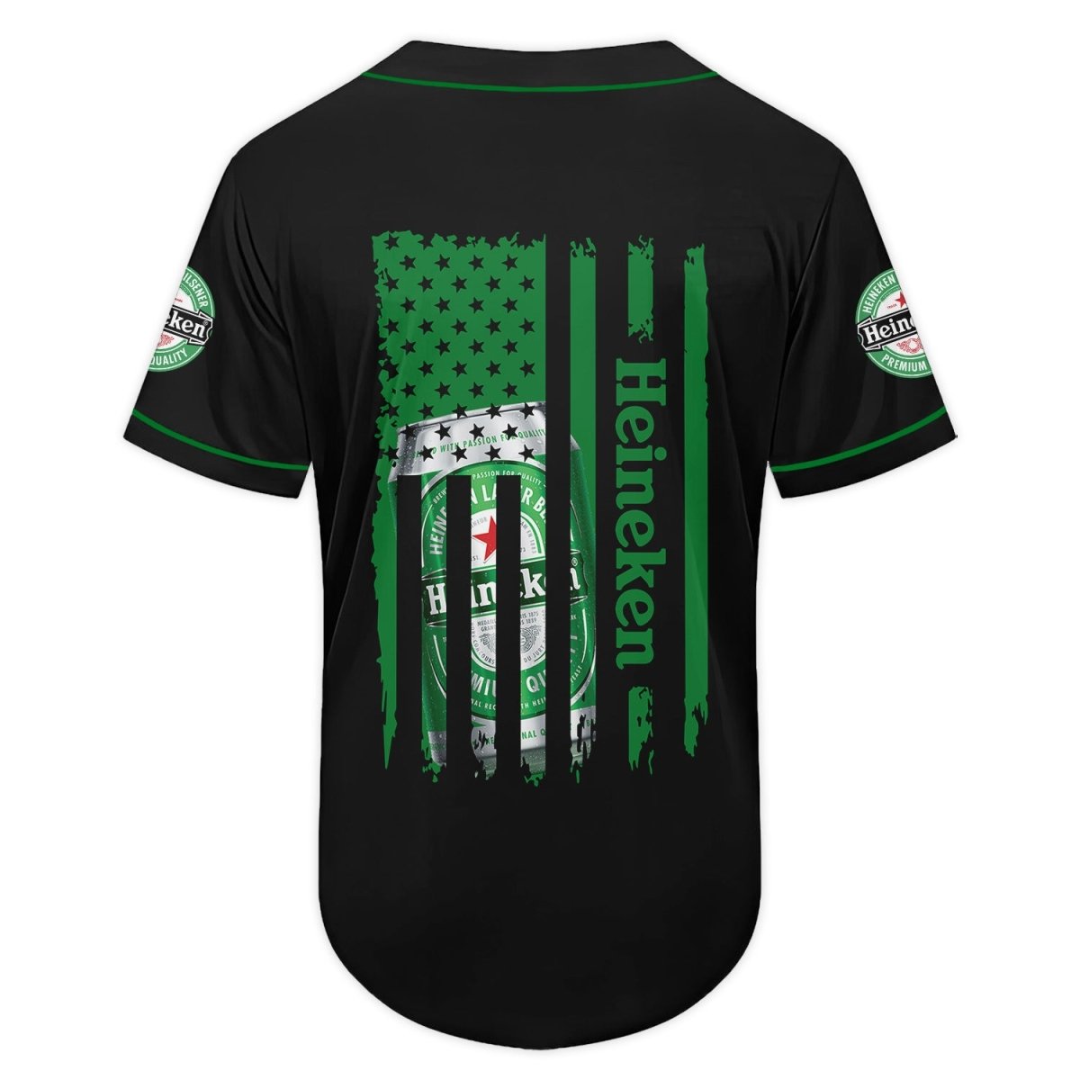 Heineken American Flag Baseball Jersey - Flexiquor.com