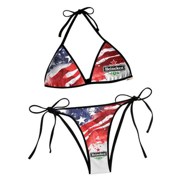 Heineken Blur American Flag Triangle Beach Bikini - Flexiquor.com