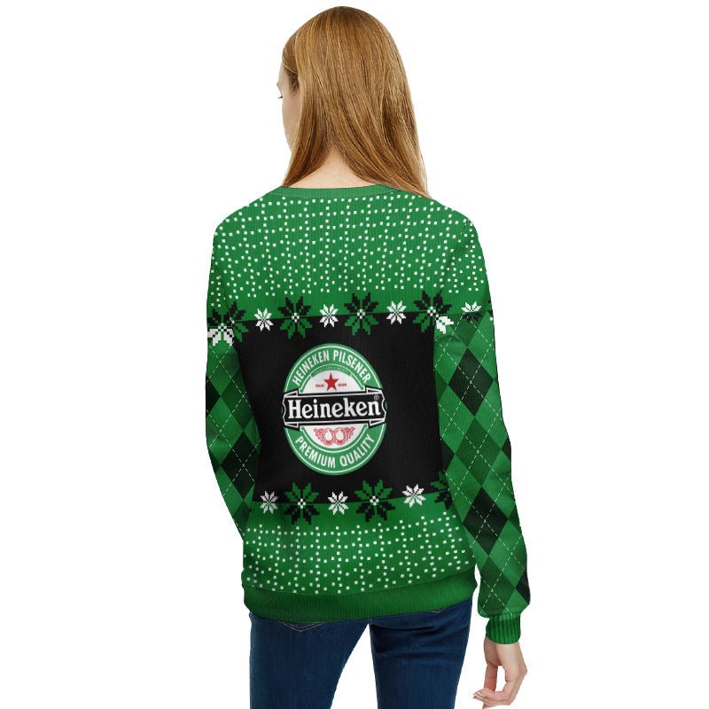 Heineken Christmas Gingerbread Ugly Sweater - Flexiquor.com