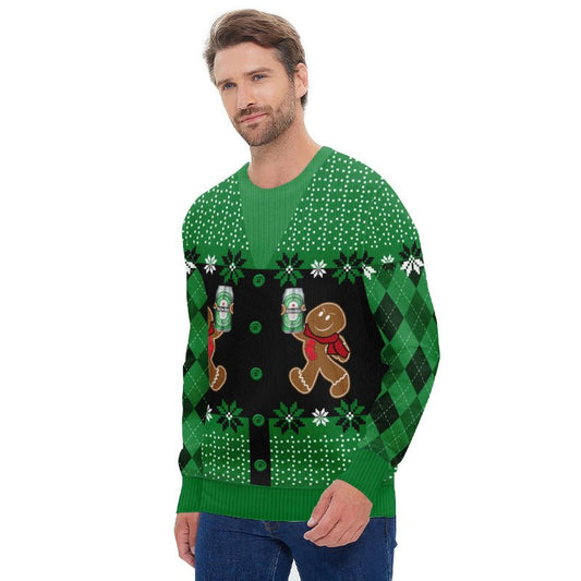 Heineken Christmas Gingerbread Ugly Sweater - Flexiquor.com