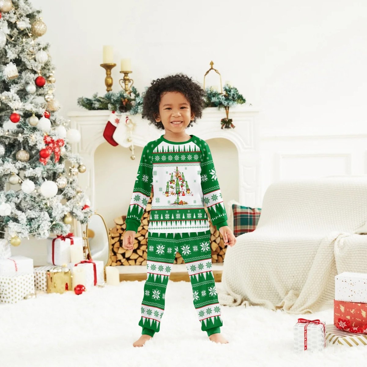 Heineken Christmas Tree Family Pajamas Set - Flexiquor.com