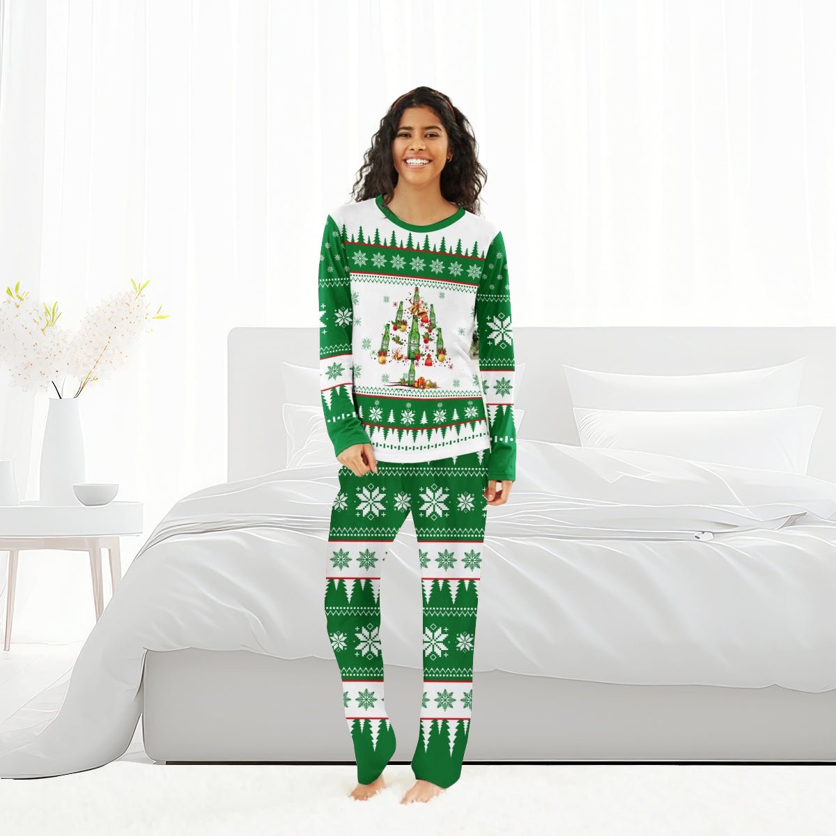 Heineken Christmas Tree Family Pajamas Set - Flexiquor.com