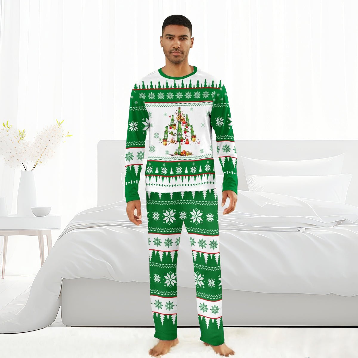 Heineken Christmas Tree Family Pajamas Set - Flexiquor.com