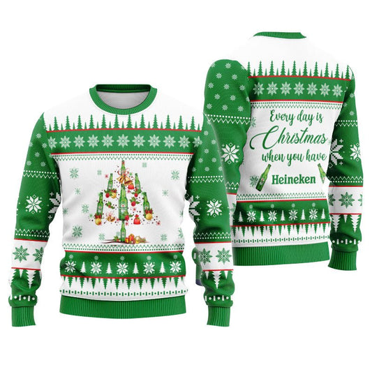 Heineken Christmas Tree Ugly Sweater - Flexiquor.com