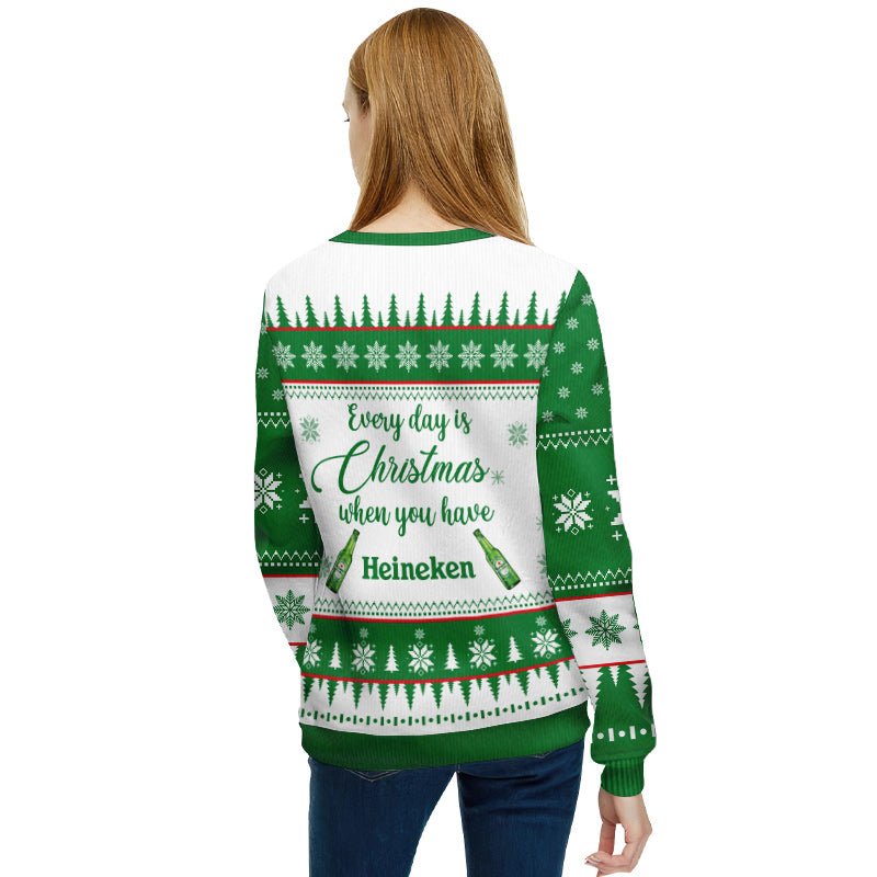 Heineken Christmas Tree Ugly Sweater - Flexiquor.com