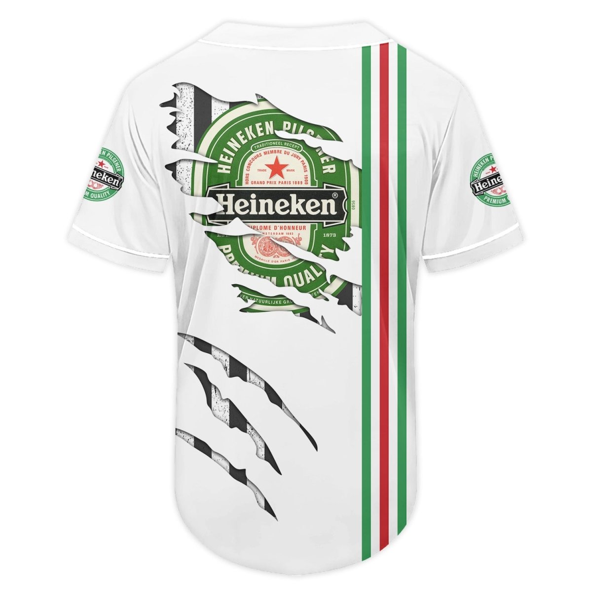 Heineken Claw Scratches Baseball Jersey - Flexiquor.com