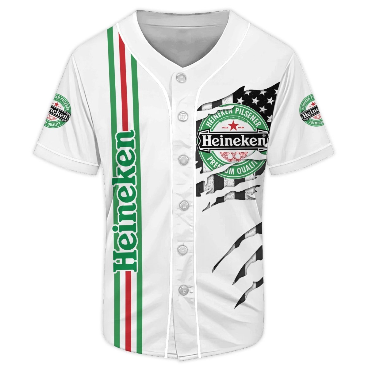 Heineken Claw Scratches Baseball Jersey - Flexiquor.com