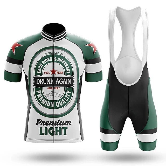 Heineken Drunk Again Men's Cycling Jersey Set - Flexiquor.com