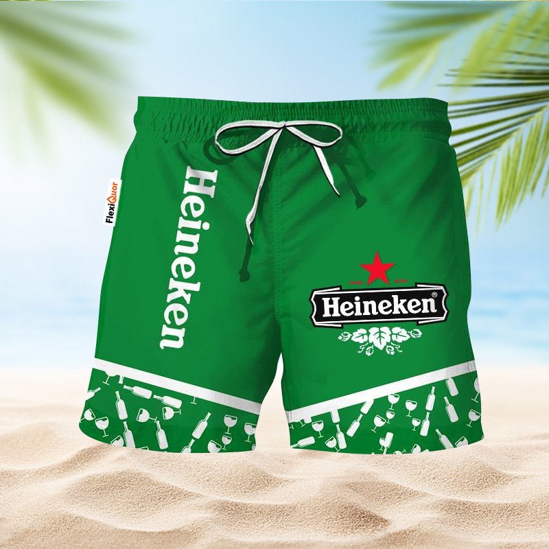 Heineken Glass Bottle Dot Swim Trunks - Flexiquor.com