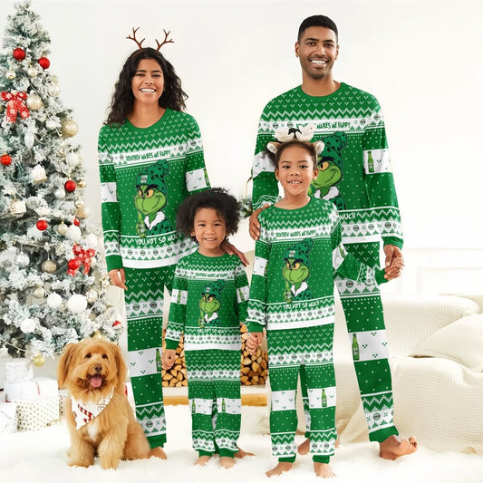 Heineken Make Grinch Happy Family Pajamas Set - Flexiquor.com