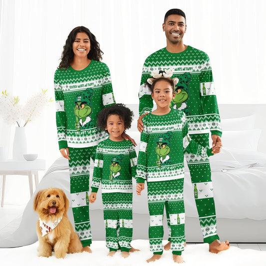 Heineken Make Grinch Happy Family Pajamas Set - Flexiquor.com