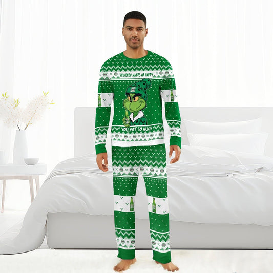 Heineken Make Grinch Happy Family Pajamas Set - Flexiquor.com