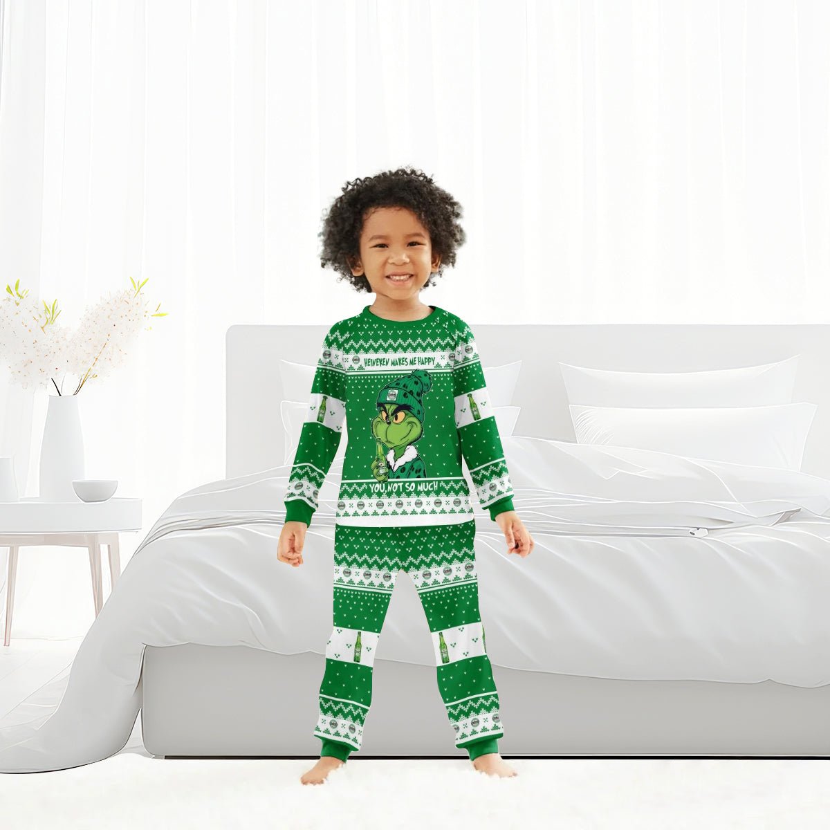 Heineken Make Grinch Happy Family Pajamas Set - Flexiquor.com