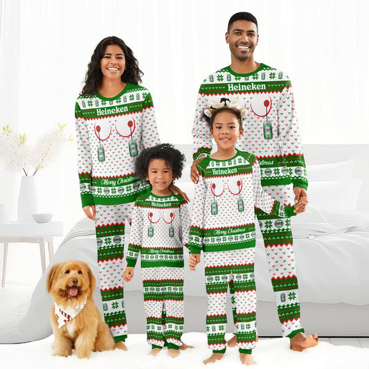 Heineken Merry Chistmas Family Pajamas Set - Flexiquor.com