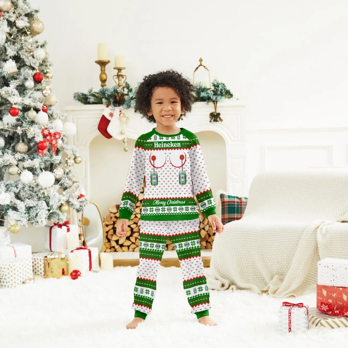 Heineken Merry Chistmas Family Pajamas Set - Flexiquor.com