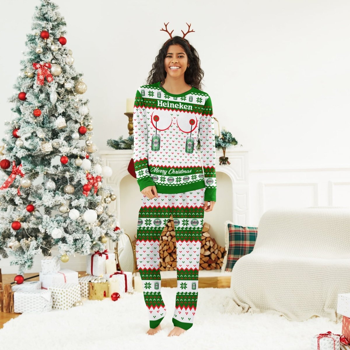 Heineken Merry Chistmas Family Pajamas Set - Flexiquor.com