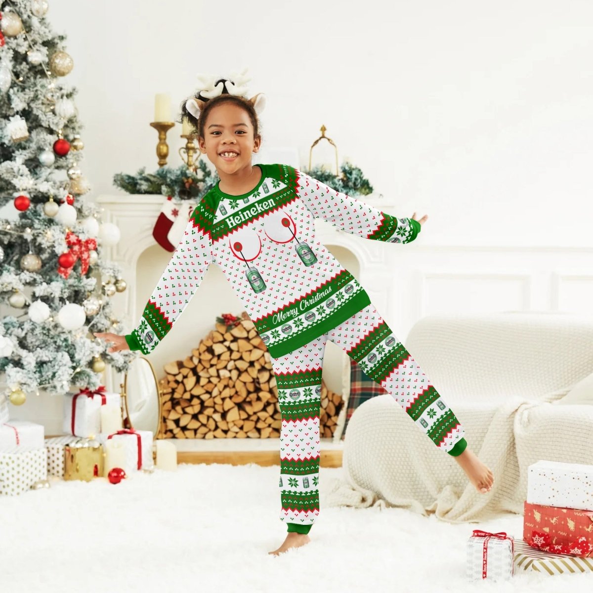 Heineken Merry Chistmas Family Pajamas Set - Flexiquor.com