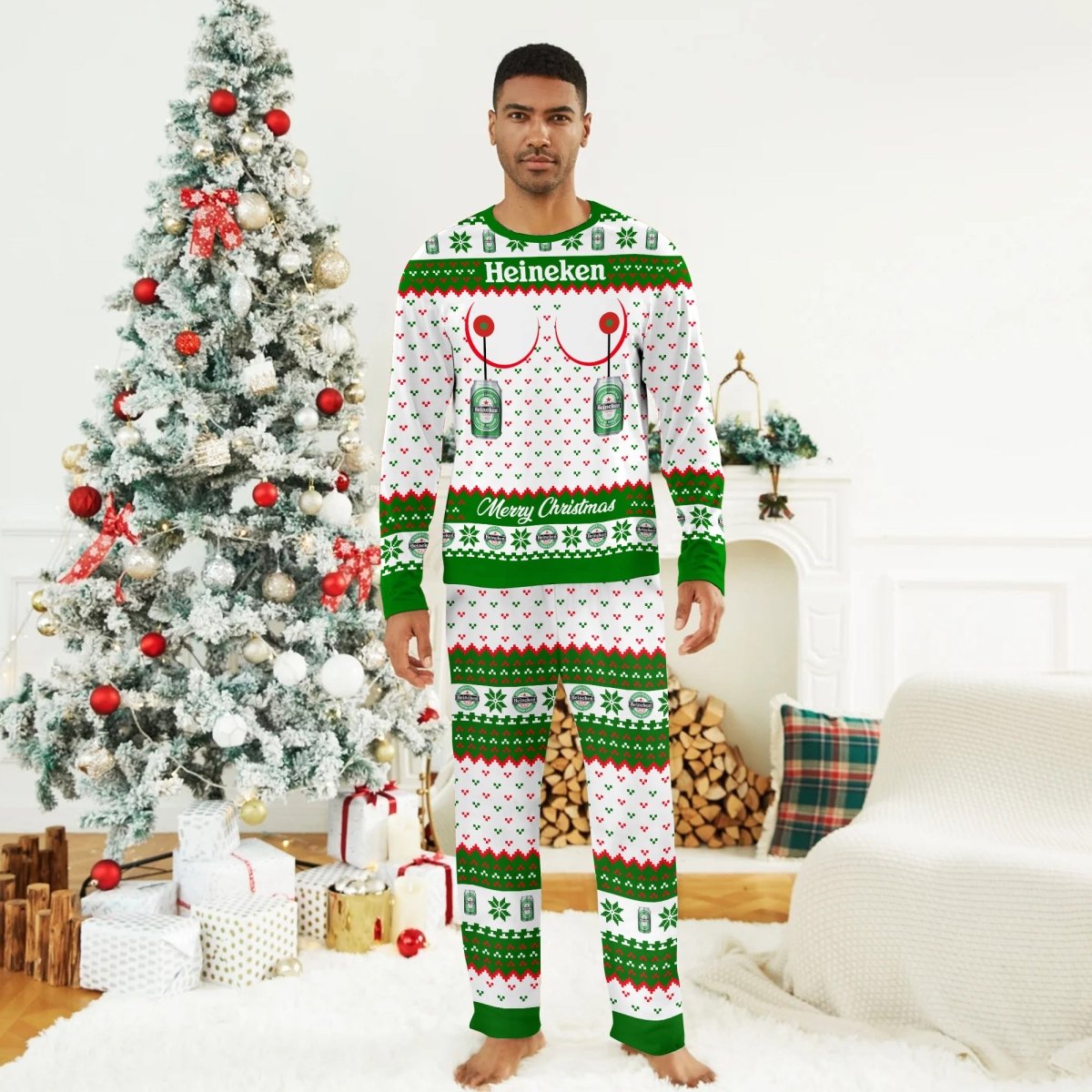 Heineken Merry Chistmas Family Pajamas Set - Flexiquor.com