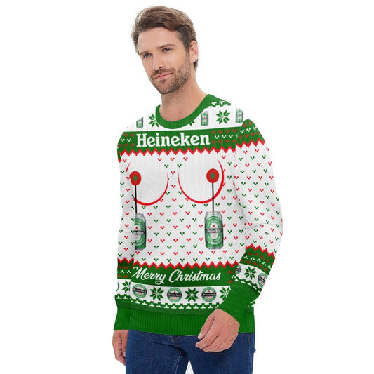 Heineken Merry Christmas Ugly Sweater - Flexiquor.com